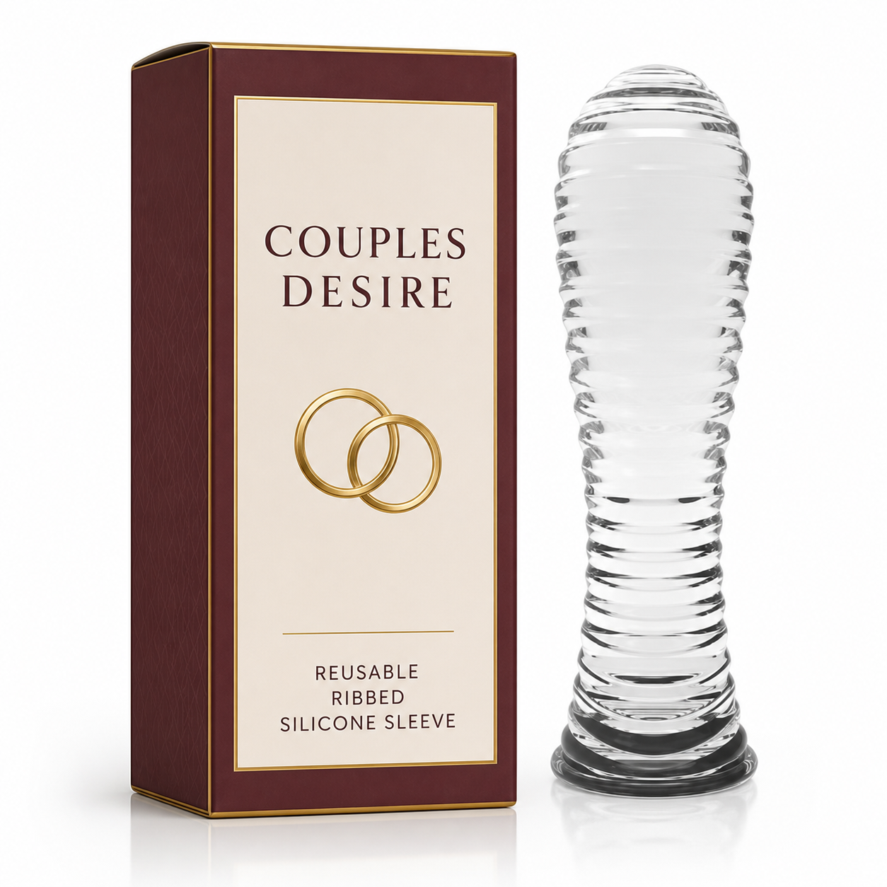 Reusable Ribbed Silicone Sleeve – Couples Desire private-label