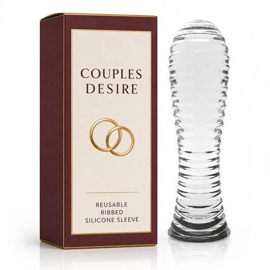 Reusable Ribbed Silicone Sleeve – Couples Desire private-label