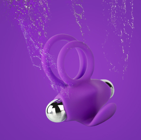 Rabbit ears ring purple variant