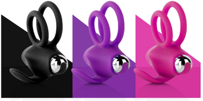 Rabbit ears ring rose red variant